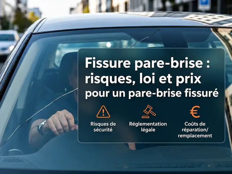 Fissure pare-brise : risques, loi et prix pour un pare-brise fissuré
